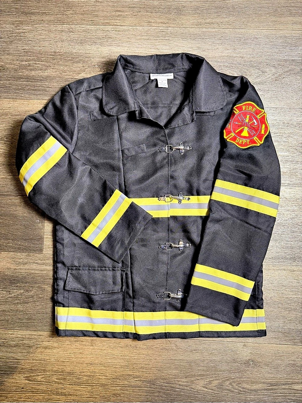 Halloween Costume Black Firefighter Costume Jacket Youth size medium
